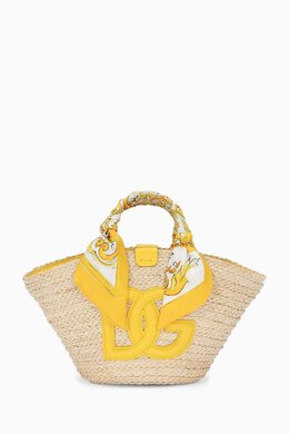 Dolce & Gabbana Small Kendra Tote Bag in Raffia 217525314_27