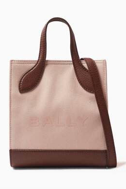 Bally Mini Bar Keep On Tote Bag in Canvas and Leather 217546997_202