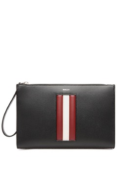 Bally panel-detail leather clutch bag 23840163