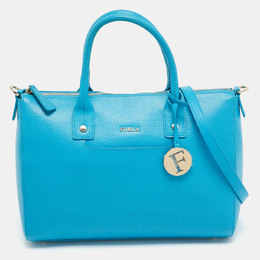 Furla Blue Leather Linda Satchel 1015961
