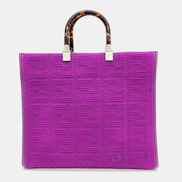 Fendi Purple FF Fabric Medium Sunshine Shopper Tote Bag 1014166