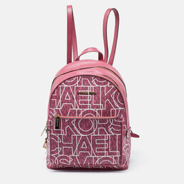 Michael Kors Pink Signature Coated Canvas and Leather Backpack 1015555
