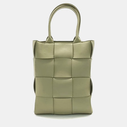 Bottega Veneta Green Leather Mini Cassette Tote Bag 1014173