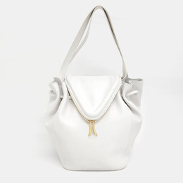 Bottega Veneta White Leather Beak Tote Bag 1014200