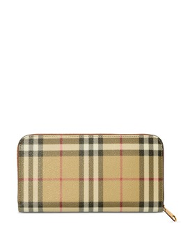 Burberry checkered zip-up wallet 24634715