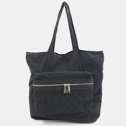 Bottega Veneta Black Canvas Shoulder Bag 1014014