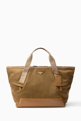 Prada Logo Duffle Bag in Re-Nylon & Leather 217338920_204