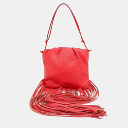Bottega Veneta Red Leather Fringe Shoulder Bag 1015715