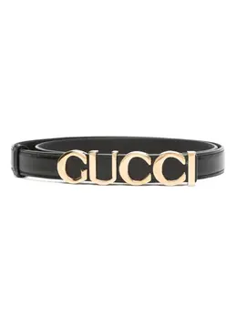Gucci logo-buckle thin belt 20248764