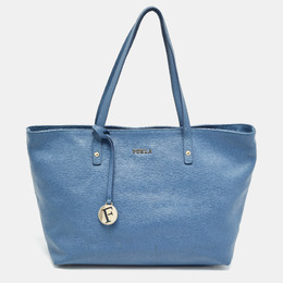 Furla Blue Leather Top Zip Tote 1017856