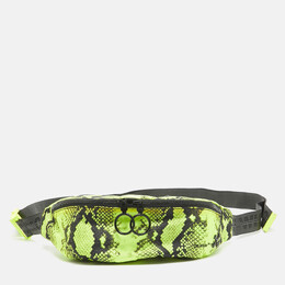 Off-White Neon Green/Black Python Print Nylon Fanny Pack Belt Bag 972128