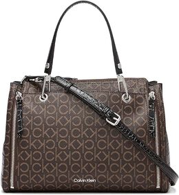 Женская сумка Calvin Klein Reyna, коричневый/хаки/черный логотип b09xpptcxy | brown/khaki/black logo