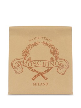 Moschino logo-print paper clutch bag 23956251