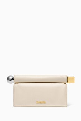 Jacquemus La Pochette Rond Carré Clutch Bag in Leather 217427077_189