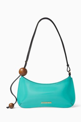 Jacquemus Le Bisou Perle Zip Shoulder Bag in Spazzolato Leather 217427080_186