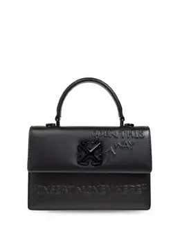 Off-White logo-plaque leather tote bag 24640490