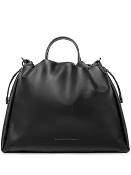 Brunello Cucinelli large Mellow leather tote bag 23733285