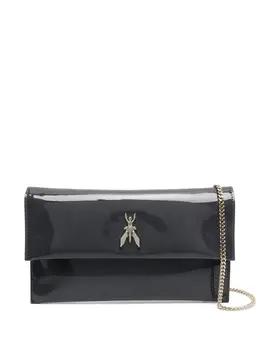 Patrizia Pepe Fly-logo chain clutch bag 24264246