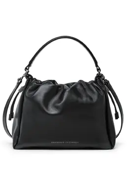 Brunello Cucinelli small Mellow leather bucket bag 23733323