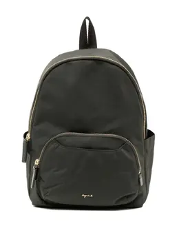 Agnès b. logo lettering backpack 24176016