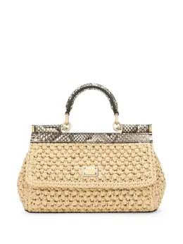 Dolce & Gabbana small Sicily interwoven tote bag 23601443