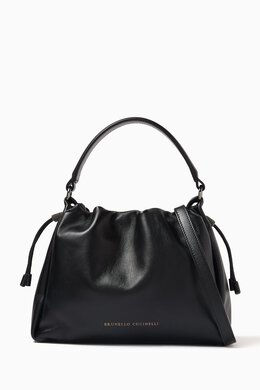 Brunello Cucinelli Monili-embellished Bucket Bag in Leather 217460983_13
