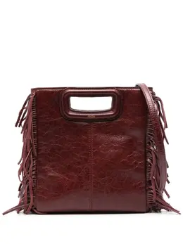 Maje M fringed leather tote bag 23731014