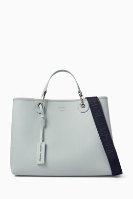 Emporio Armani Medium Logo-embossed Tote Bag in Deer-print Faux Leather 217323777_19