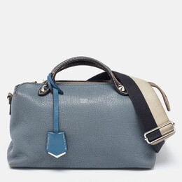 Fendi Blue/Beige Leather Medium By The Way Bag 1021983