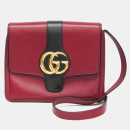 Gucci Red/Black Leather Small Arli Crossbody Bag 1020556
