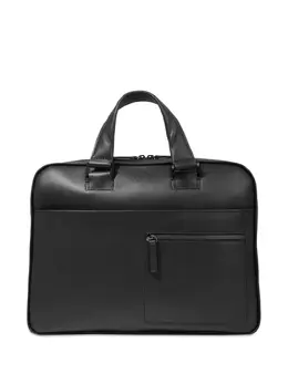 Lancel logo-embossed leather laptop bag 23950711