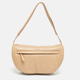 Burberry Beige Leather XL Olympia Shoulder Bag 1022620