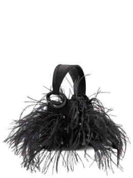 Oscar de la Renta nano O Handle ostrich-feather bag 24280678