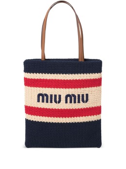 Miu Miu striped crochet tote bag 22896929