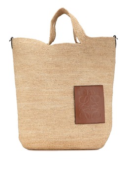 Loewe 2020-2023 Large Raffia Slit satchel 25045890