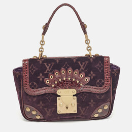 Louis Vuitton Purple Monogram Velours and Alligator Irvine Bag 1025051