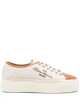 Santoni canvas platform sneakers 24942522