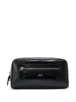 Tom Ford crocodile-print leather wash bag 24482585