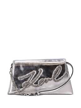 Karl Lagerfeld K/Signature 2.0 metallic shoulder bag 25094497