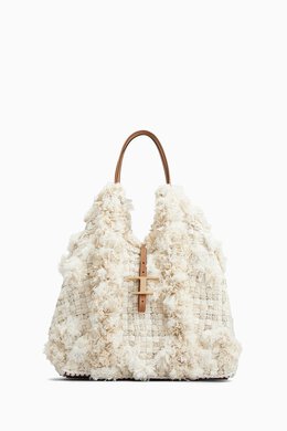 Tod's T Timeless Shopper Bag in Fabric & Leather 217603216_26