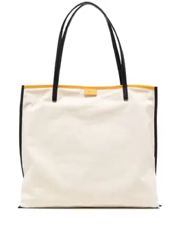 Agnès b. logo-lettering canvas tote bag 25036057