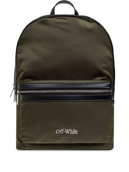 Off-White logo-embroidered backpack 25032874
