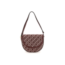 Stella McCartney Ladies Burgundy Frayme Medium S-Wave Flap Shoulder Bag 7b0006wp0064-6106