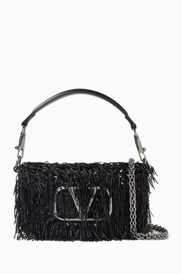 Valentino Garavani Small Locò Bead-embellished Shoulder Bag in Lambskin 217520212_13