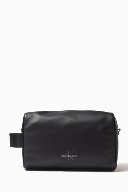 Calvin Klein Logo Toiletry Bag in Faux Leather 217642788_13