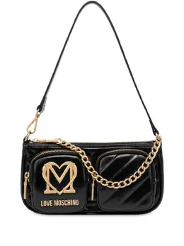 Love Moschino logo-plaque shoulder bag 24293913