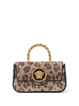 Versace La Medusa crystal-leopard mini bag 24664517