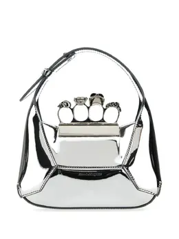 Alexander McQueen metallic Jewelled Hobo mini bag 19352300