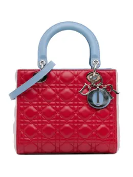 Christian Dior 2014 Medium Tricolor Lambskin Cannage Lady Dior satchel 25350397