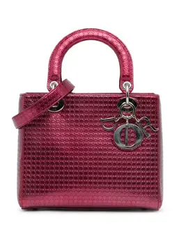Christian Dior 2016 Medium Metallic Patent Microcannage Lady Dior satchel 25408192